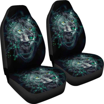 Tribal Wolf Car Seat Covers 094513