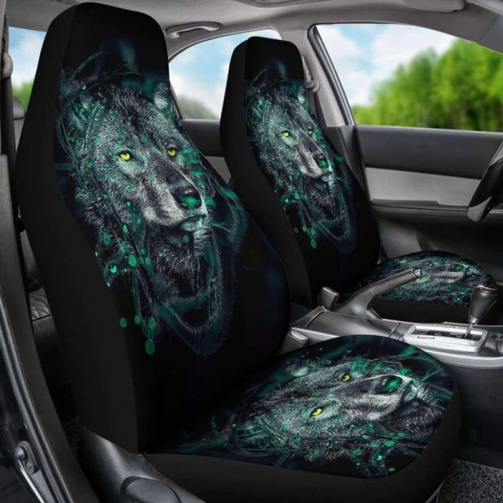Tribal Wolf Car Seat Covers 094513