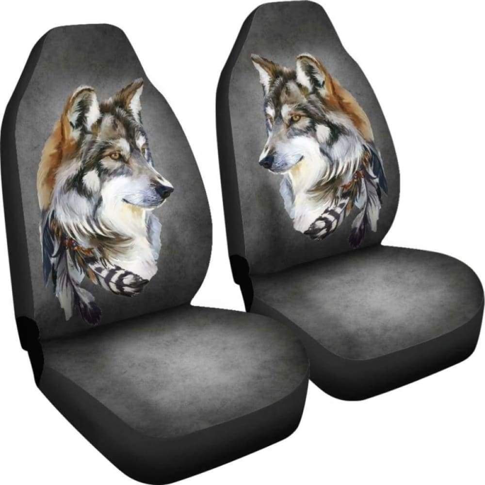 Tribal Wolf Car Seat Covers 094513