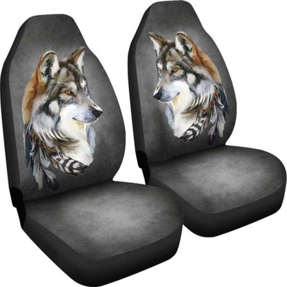 Tribal Wolf Car Seat Covers 094513