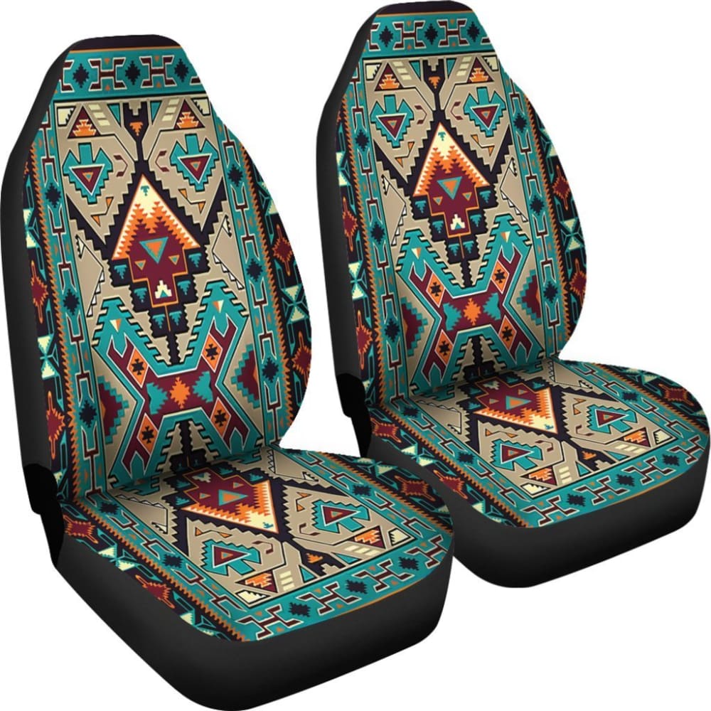 Tribe Blue Pattern Native American Car Seat Covers 093223 - YourCarButBetter