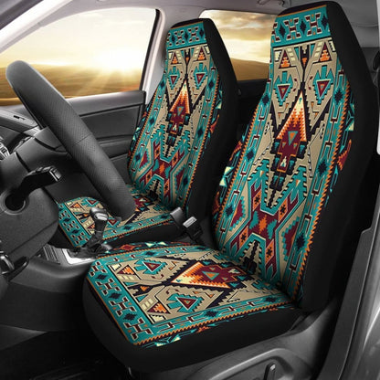 Tribe Blue Pattern Native American Car Seat Covers 093223 - YourCarButBetter