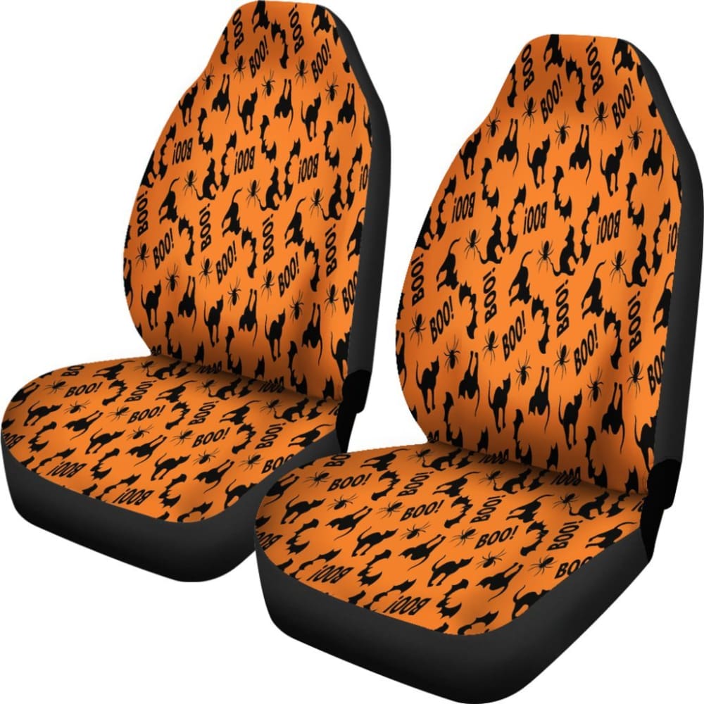 Trick Or Treat Cat Boo Car Seat Covers 101819 - YourCarButBetter