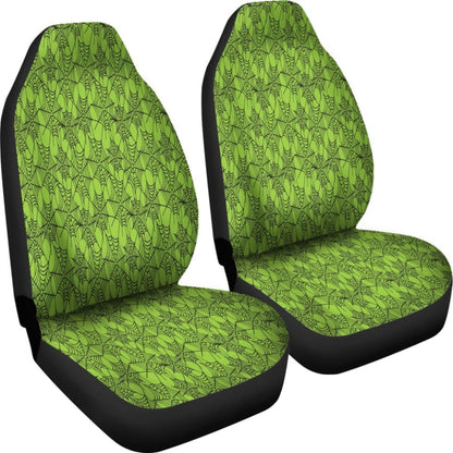 Trick Or Treat Green Spider Web Car Seat Covers 101819 - YourCarButBetter