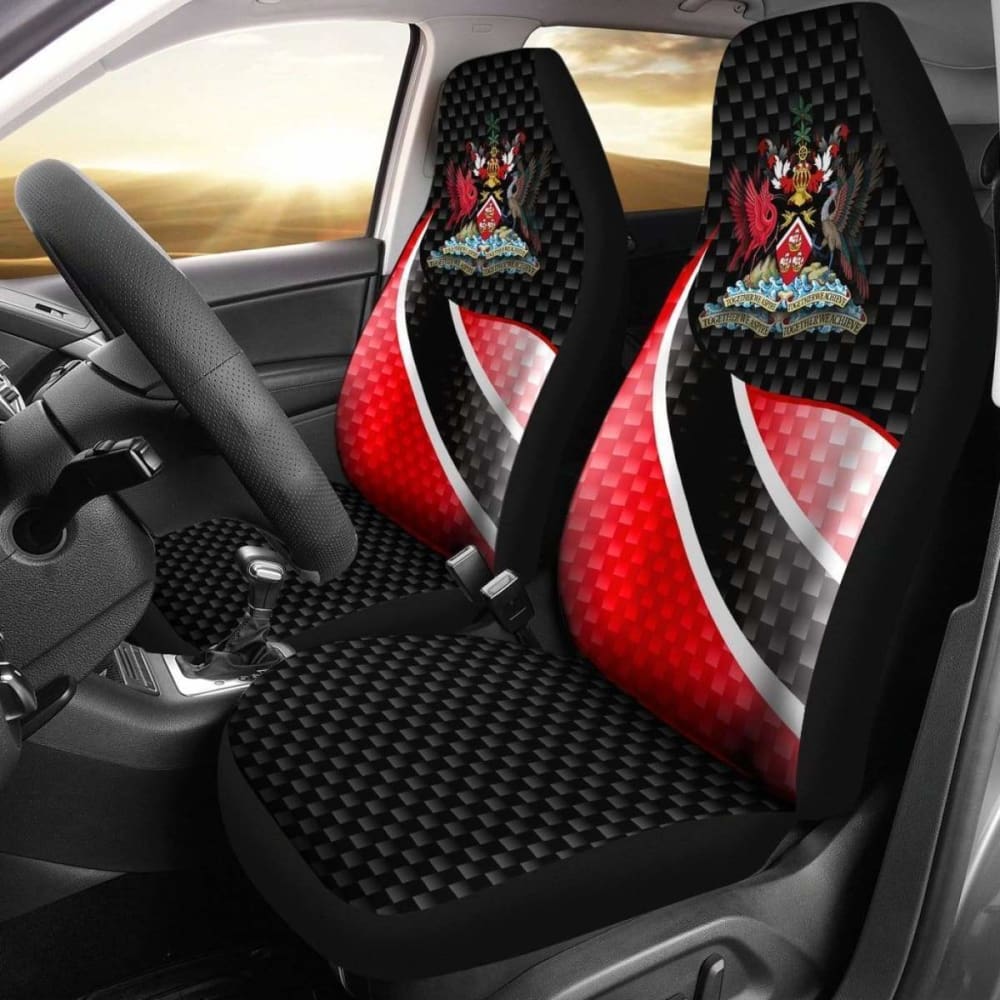 Trinidad And Tobago Car Seat Covers - Trinidad And Tobago Flag And Coat Of Arms - 110424 - YourCarButBetter