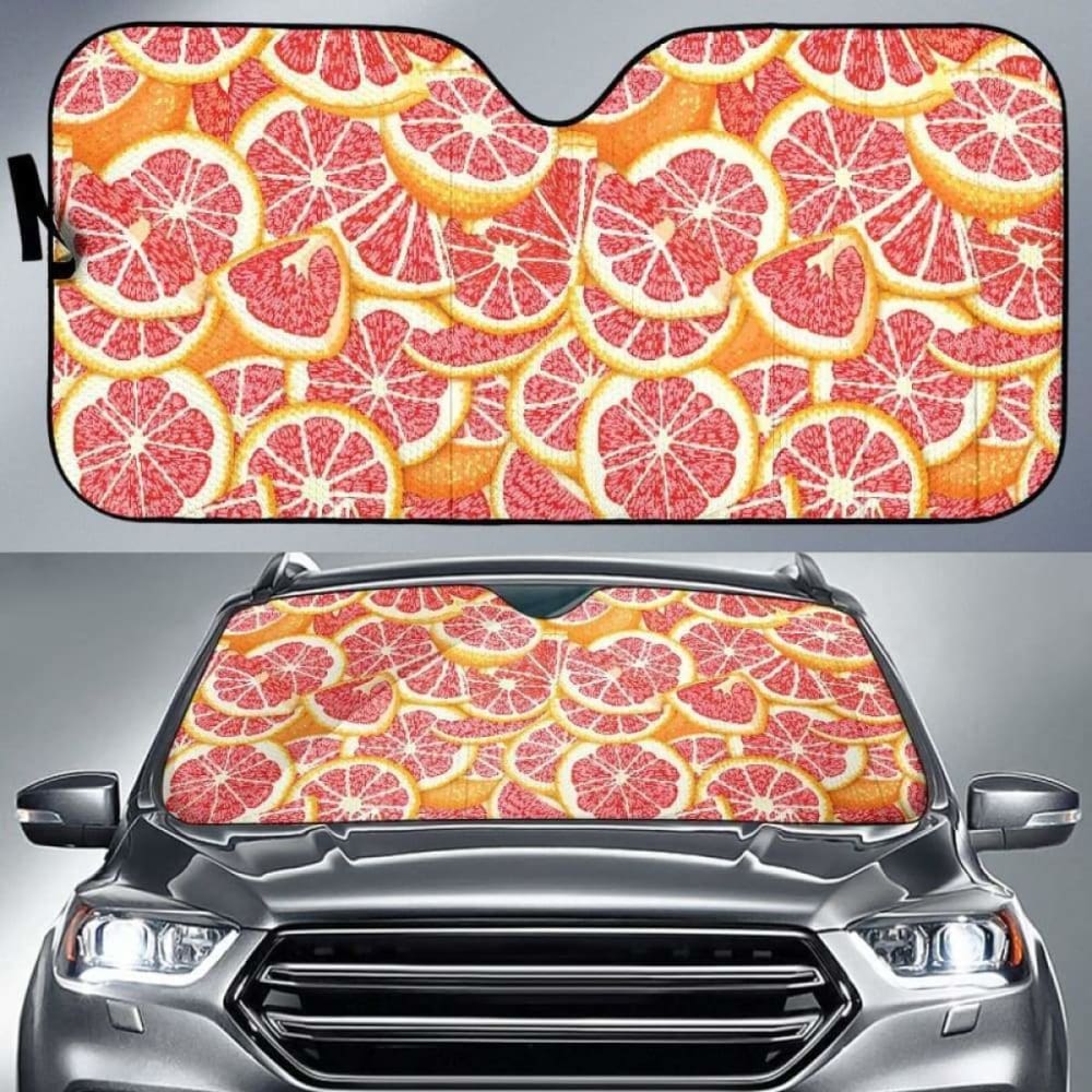 Tropical Grapefruit Pattern Car Auto Sun Shades 182102 - YourCarButBetter