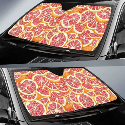Tropical Grapefruit Pattern Car Auto Sun Shades 182102 - YourCarButBetter