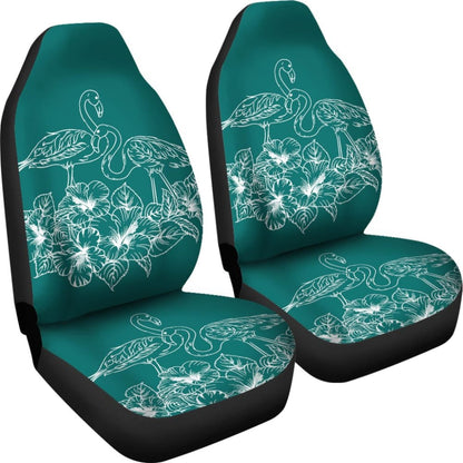 Tropical Hibiscus Flamingo Pattern Best Gift Car Lovers Car Seat Covers 211105 - YourCarButBetter
