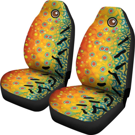Trout Fishing Car Seat Covers Brook Trout Fish Skin Car Decor 182417 - YourCarButBetter