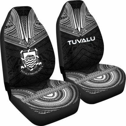 Tulu Car Seat Cover - Tulu Coat Of Arms Polynesian Chief Tattoo Black Version - 10 174914 - YourCarButBetter