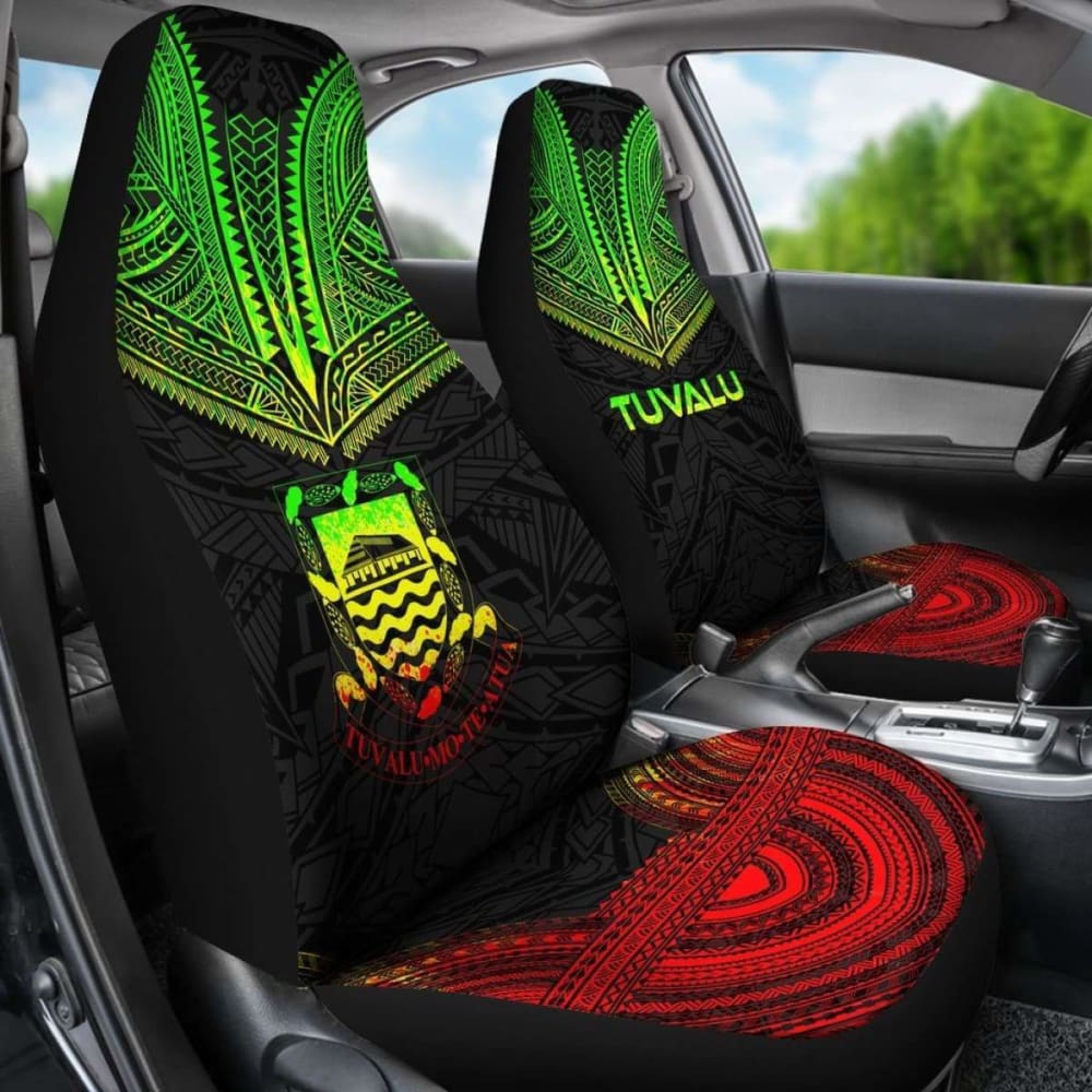 Tulu Car Seat Cover - Tulu Coat Of Arms Polynesian Chief Tattoo Reggae Version - 10 174914 - YourCarButBetter