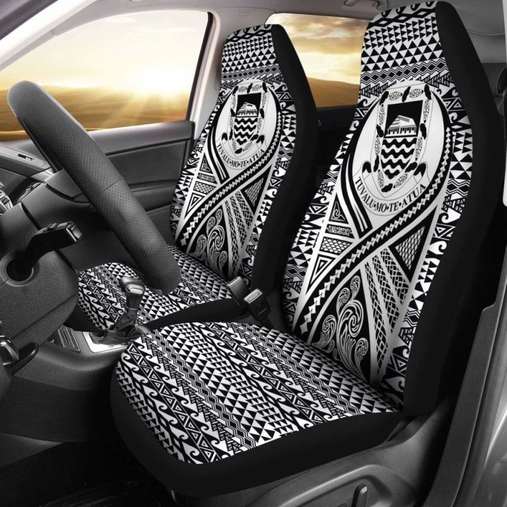 Tulu Car Seat Cover - Tulu Coat Of Arms Polynesian Tattoo Black - 9 174914 - YourCarButBetter