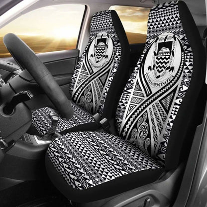 Tulu Car Seat Cover - Tulu Coat Of Arms Polynesian Tattoo Black - 9 174914 - YourCarButBetter