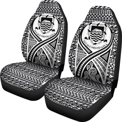 Tulu Car Seat Cover - Tulu Coat Of Arms Polynesian Tattoo Black - 9 174914 - YourCarButBetter