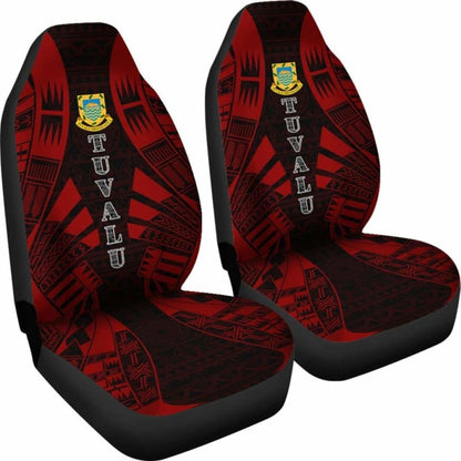 Tulu Car Seat Covers - Tulu Coat Of Arms Polynesian Tattoo Red - 9 174914 - YourCarButBetter