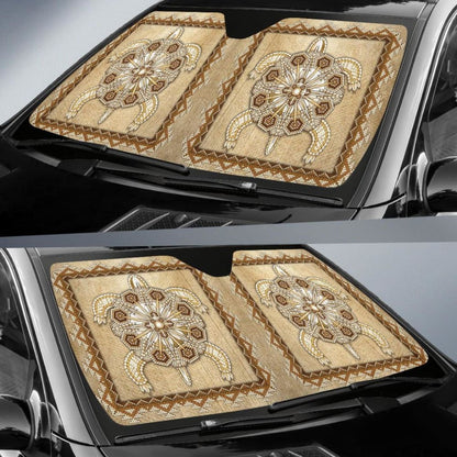 Turble Totem Native American Design Auto Sun Shades 093223 - YourCarButBetter