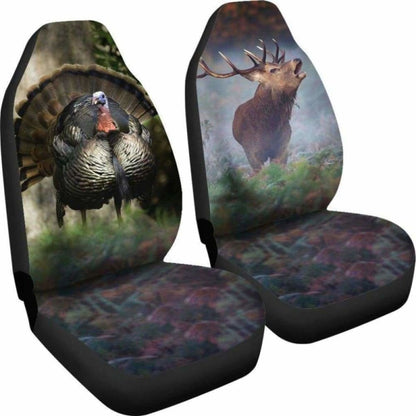 Turkey And Deer Car Seat Cover 153908 - YourCarButBetter