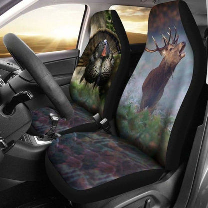 Turkey And Deer Car Seat Cover 153908 - YourCarButBetter