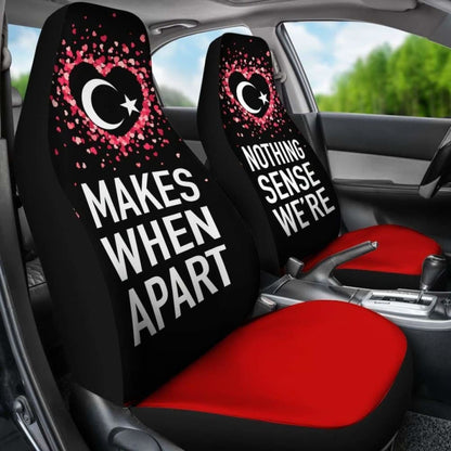 Turkey Car Seat Covers Couple Valentine Nothing Make Sense (Set Of Two) 153908 - YourCarButBetter