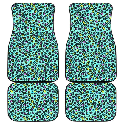 Turquoise Leopard Skin Print Car Floor Mats 211504 - YourCarButBetter