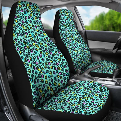 Turquoise Leopard Skin Print Car Seat Covers 211504 - YourCarButBetter