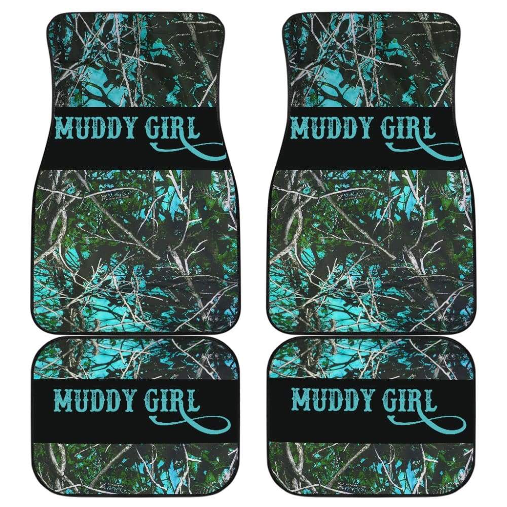 Turquoise Serenity Muddy Girl Car Floor Mats 211102