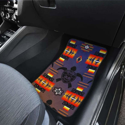 Turtle Dark Blue Orange Car Floor Mats 091114 - YourCarButBetter