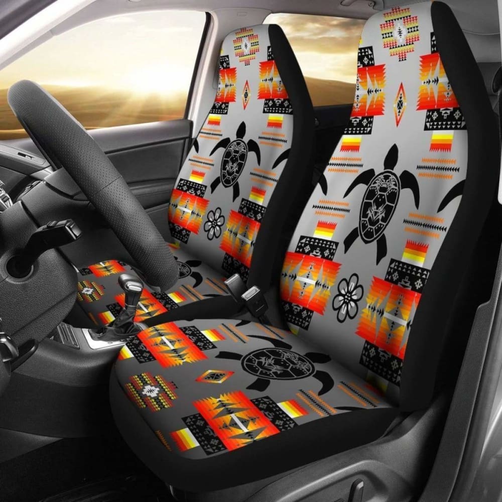 Turtle Gray Set Of 2 Car Seat Covers 091114 - YourCarButBetter