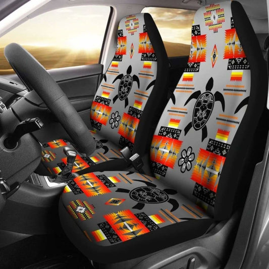 Turtle Gray Set Of 2 Car Seat Covers 091114 - YourCarButBetter
