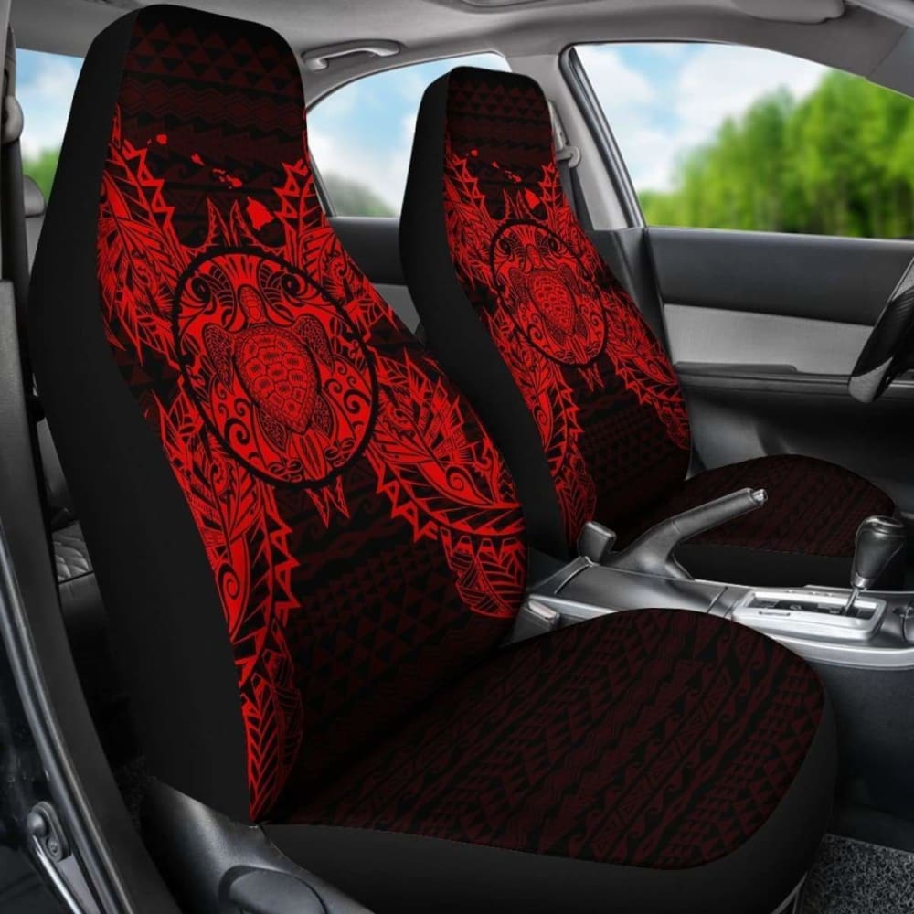 Turtle Hawaii Polynesia Car Seat Cover Map Red New 091114 - YourCarButBetter