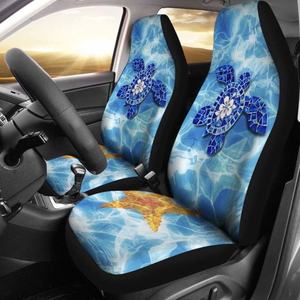 Turtle Hawaiian Car Seat Covers Set Of 2 091814 02 - YourCarButBetter