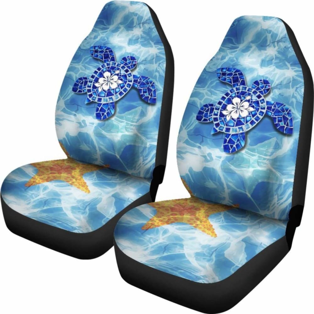 Turtle Hawaiian Car Seat Covers Set Of 2 091814 02 - YourCarButBetter