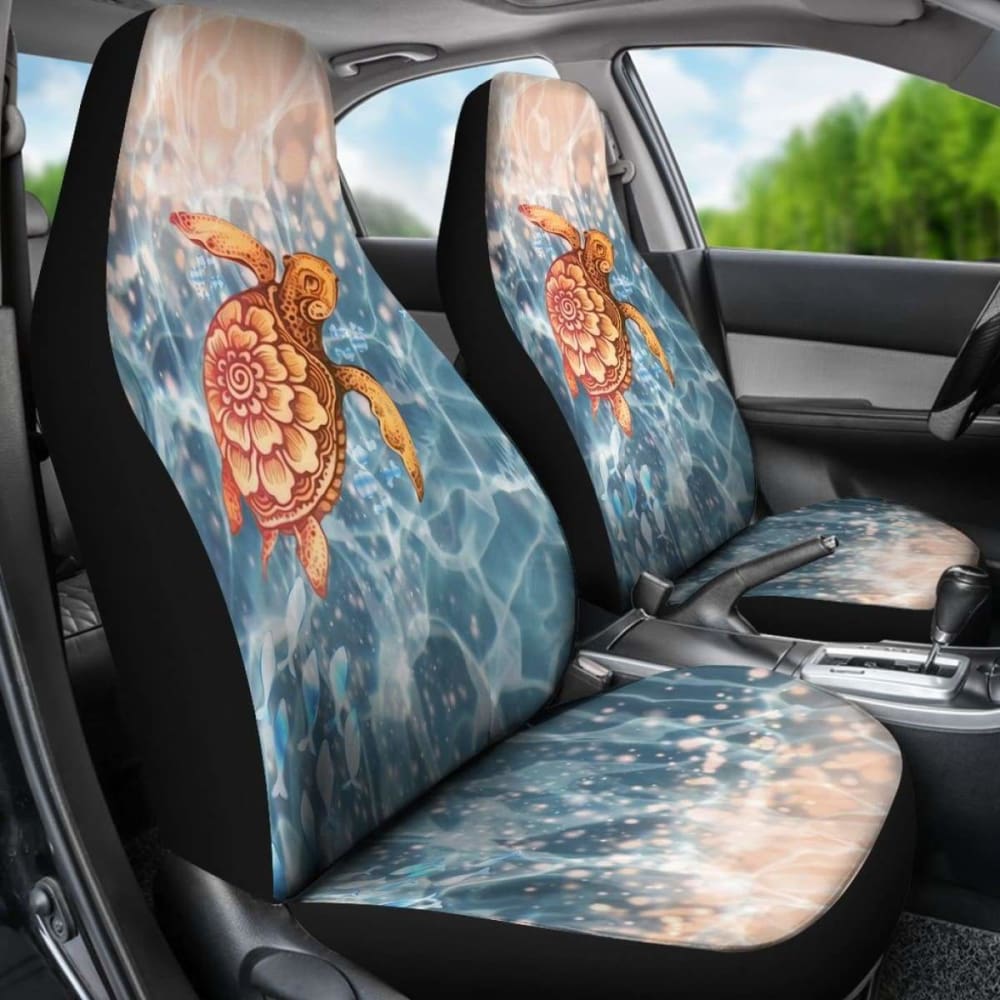 Turtle Hawaiian Car Seat Covers Set Of 2 091814 05 - YourCarButBetter