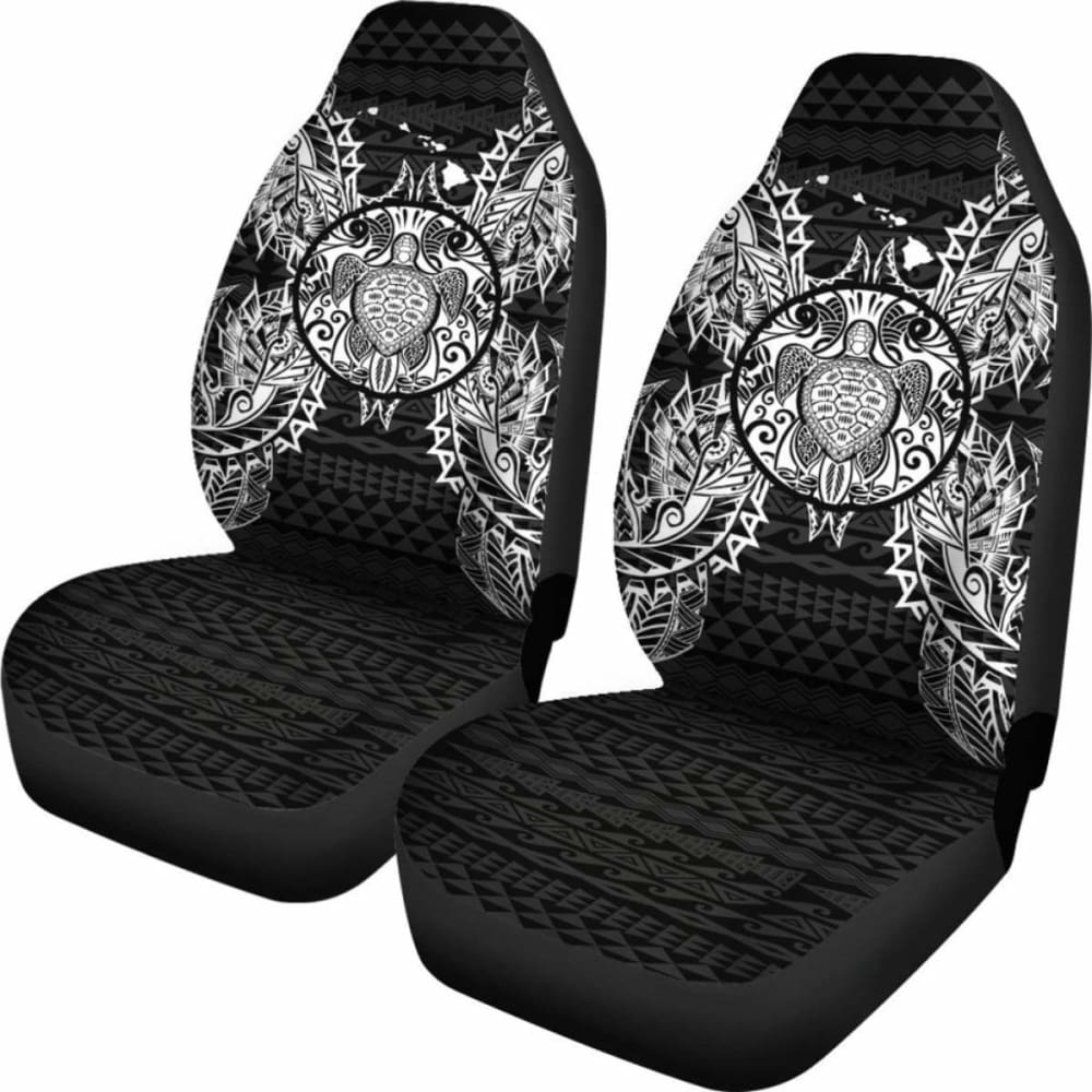 Turtle Polynesia Car Seat Cover Map Black New 091114 - YourCarButBetter