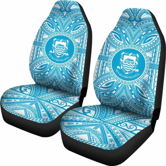 Tuvalu Car Seat Cover - Tuvalu Coat Of Arms Polynesian Flag Color 105905 - YourCarButBetter