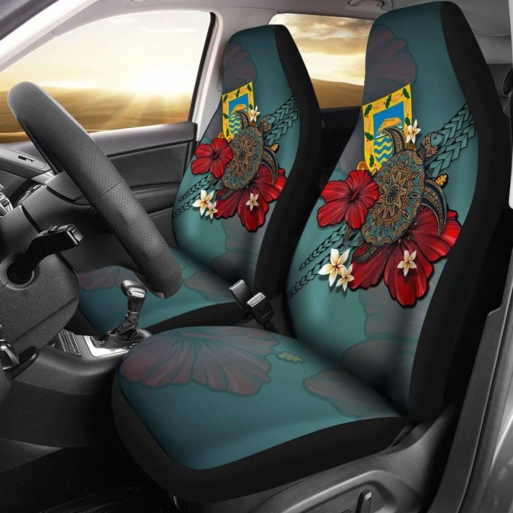 Tuvalu Car Seat Covers Blue Turtle Tribal Amazing 091114 - YourCarButBetter