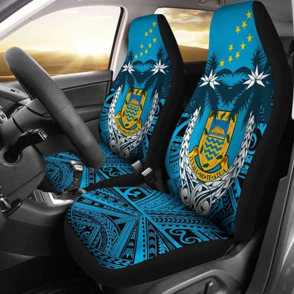 Tuvalu Car Seat Covers - Tuvalu Flag Coat Of Arms Coconut - Amazing 1 105905 - YourCarButBetter