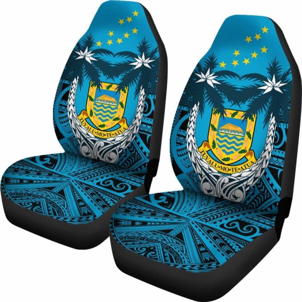 Tuvalu Car Seat Covers - Tuvalu Flag Coat Of Arms Coconut - Amazing 1 105905 - YourCarButBetter