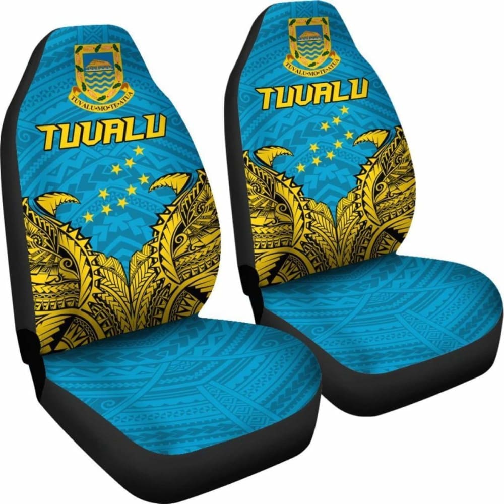 Tuvalu Car Seat Covers - Tuvalu Flag Coat Of Arms Premium - Amazing 1 105905 - YourCarButBetter