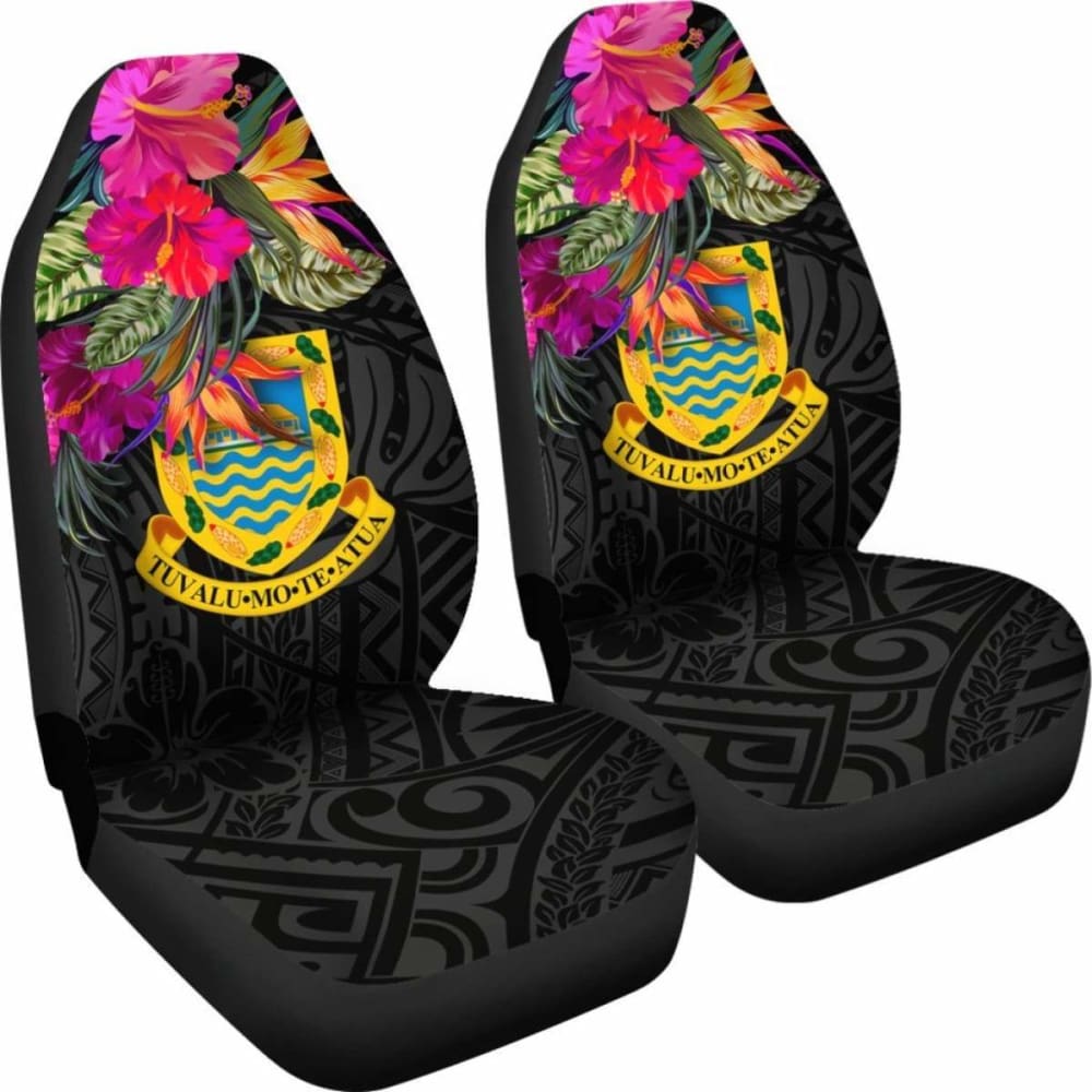 Tuvalu Car Seat Covers - Hibiscus Polynesian Pattern - 232125 - YourCarButBetter