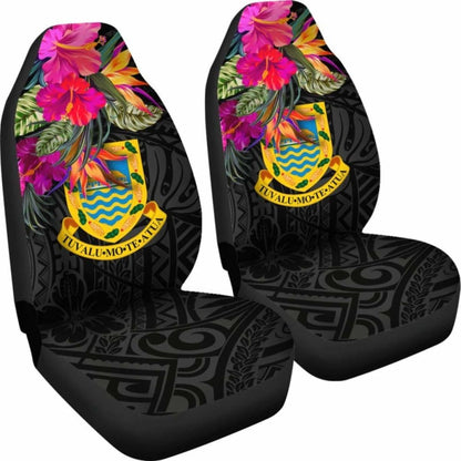 Tuvalu Car Seat Covers - Hibiscus Polynesian Pattern - 232125 - YourCarButBetter