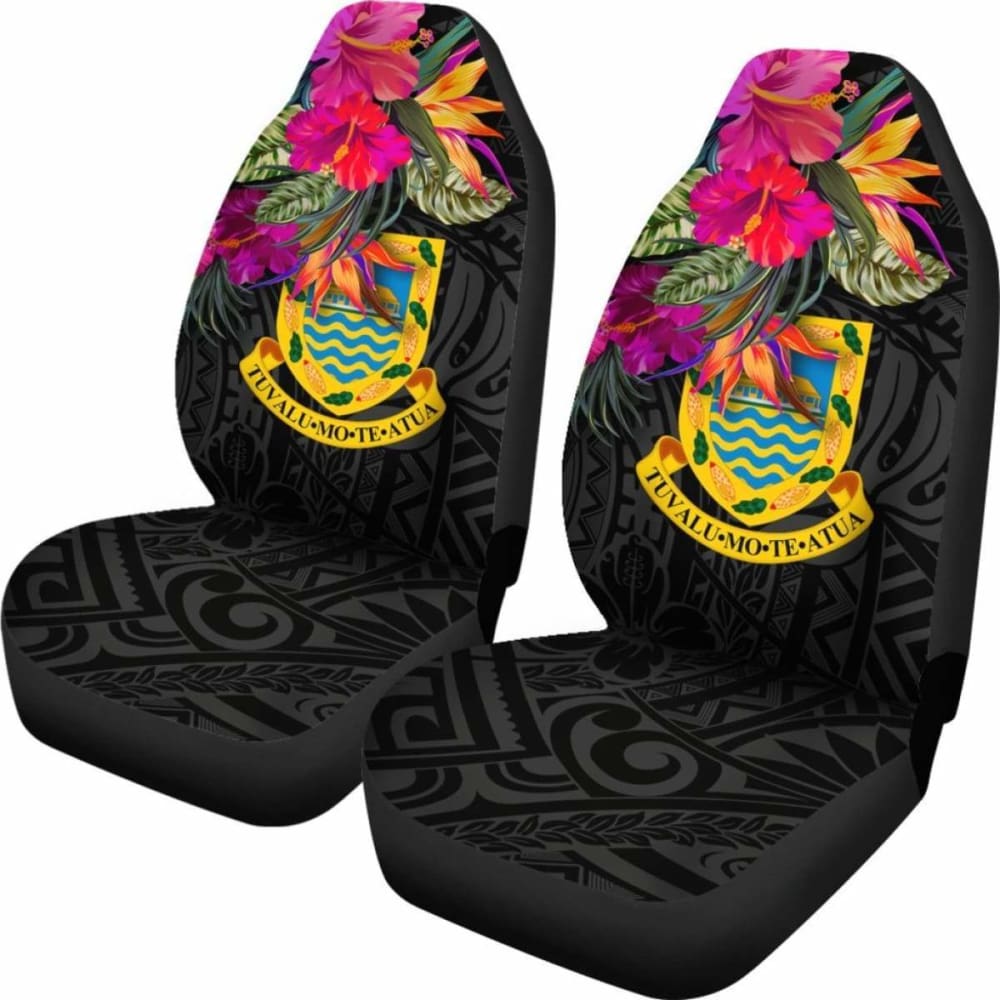 Tuvalu Car Seat Covers - Hibiscus Polynesian Pattern - 232125 - YourCarButBetter