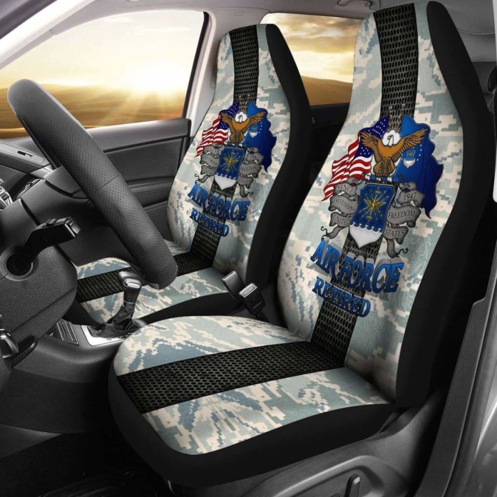 U.S Air Force Retired Car Seat Covers 154230 - YourCarButBetter