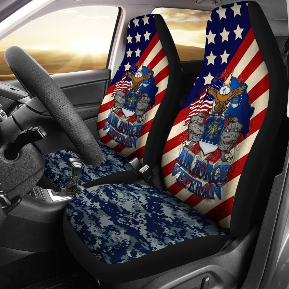 U.S Airforce Veteran Car Seat Cover 101819 - YourCarButBetter