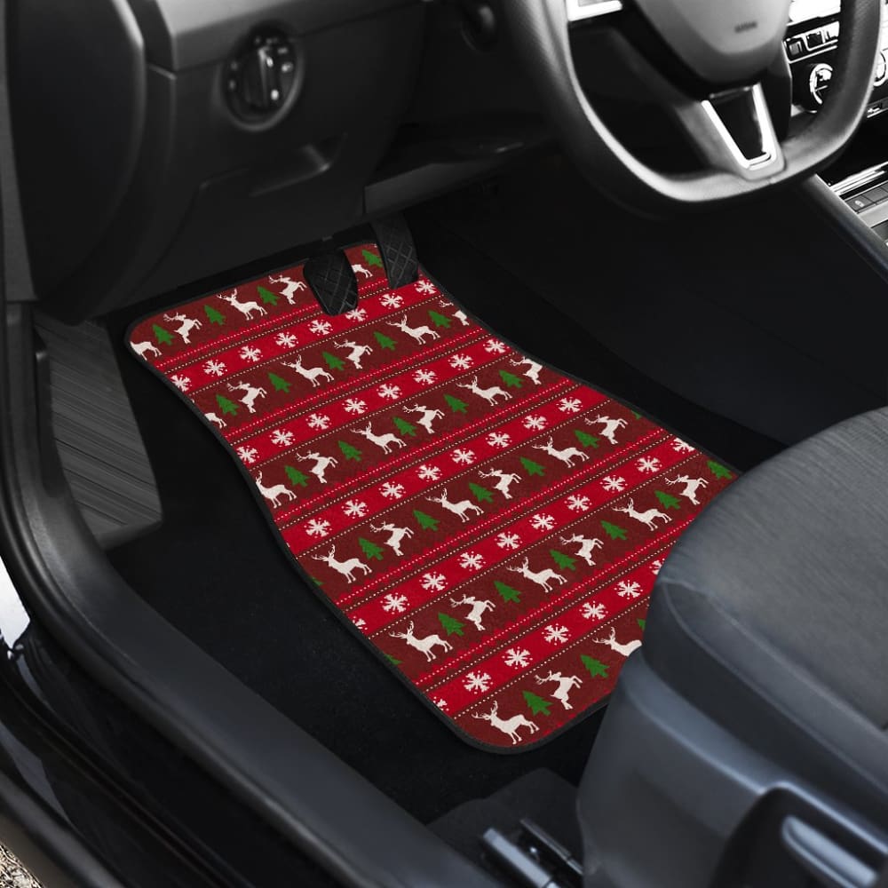 Ugly Christmas Reindeer Custom Car Decoration Car Floor Mats 210601 - YourCarButBetter