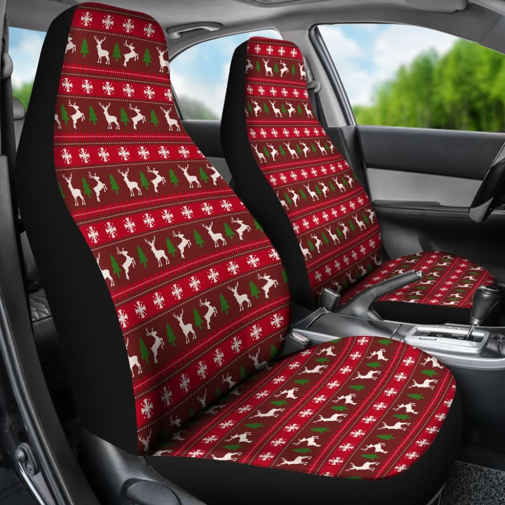 Ugly Christmas Reindeer Custom Car Decoration Car Seat Covers 210601 - YourCarButBetter