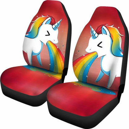 Unicorn Rainbow Print Car Seat Covers 174510 - YourCarButBetter