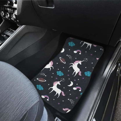 Unicorn Rainbows Moon Clound Star Pattern Front And Back Car Mats 170817