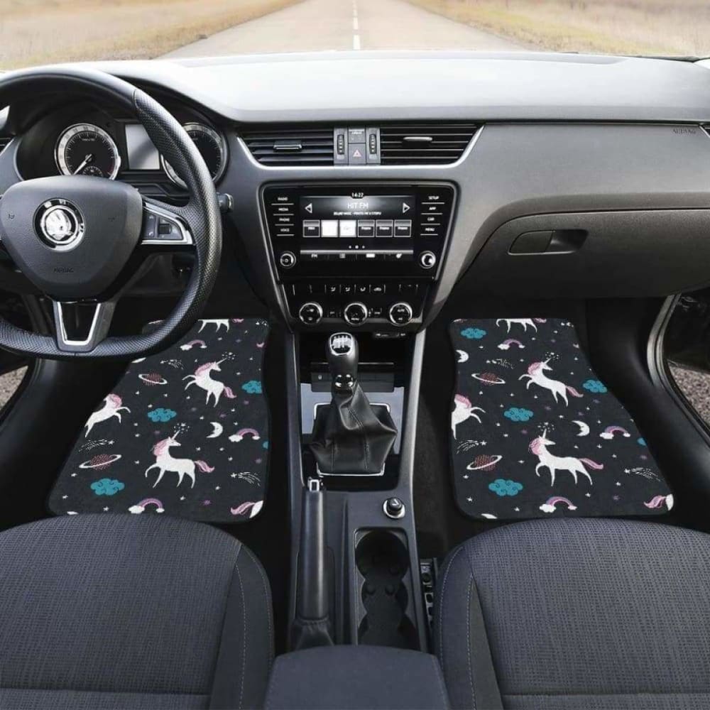 Unicorn Rainbows Moon Clound Star Pattern Front And Back Car Mats 170817