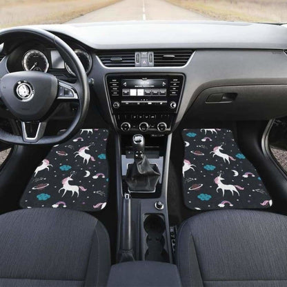Unicorn Rainbows Moon Clound Star Pattern Front And Back Car Mats 170817